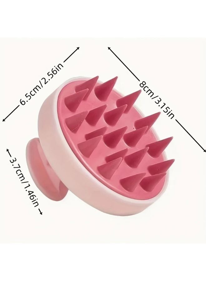 Green Dual Head Shampoo Brush Scalp Massager For Deep Cleansing Dandruff Detangling - Image 4